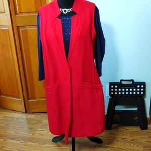 Beautiful red Chico's vest.